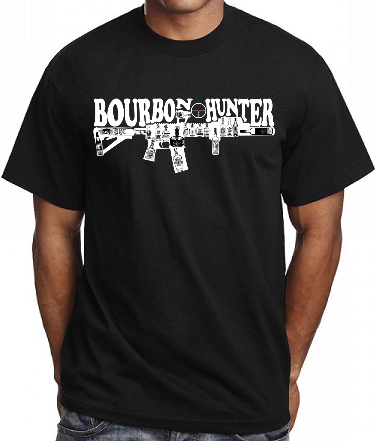 Bourbon Hunter shirt Whiskey Lover Bourbon AR Drinking shirt gift for Bourbon Collector Dad gift Whiskey fan Allocated Bourbon Gun Shirt