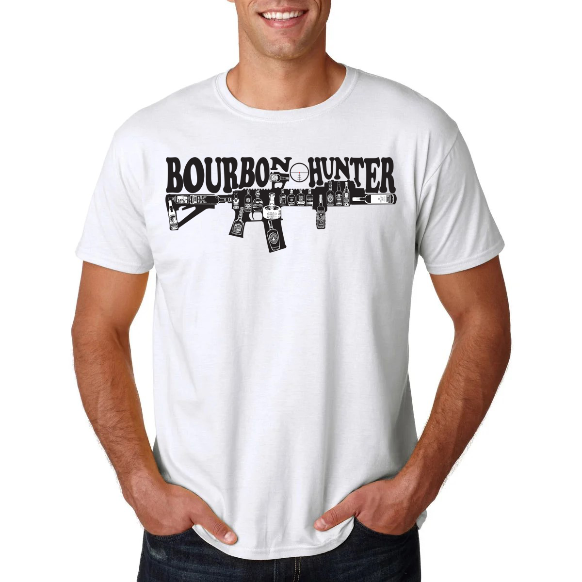 Bourbon Hunter shirt Whiskey Lover Bourbon AR Drinking shirt gift for Bourbon Collector Dad gift Whiskey fan Allocated Bourbon Gun Shirt