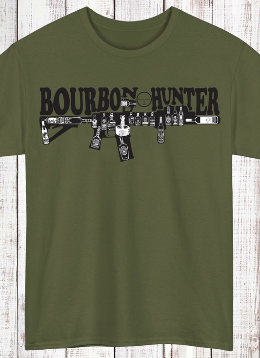 Bourbon Hunter shirt Whiskey Lover Bourbon AR Drinking shirt gift for Bourbon Collector Dad gift Whiskey fan Allocated Bourbon Gun Shirt