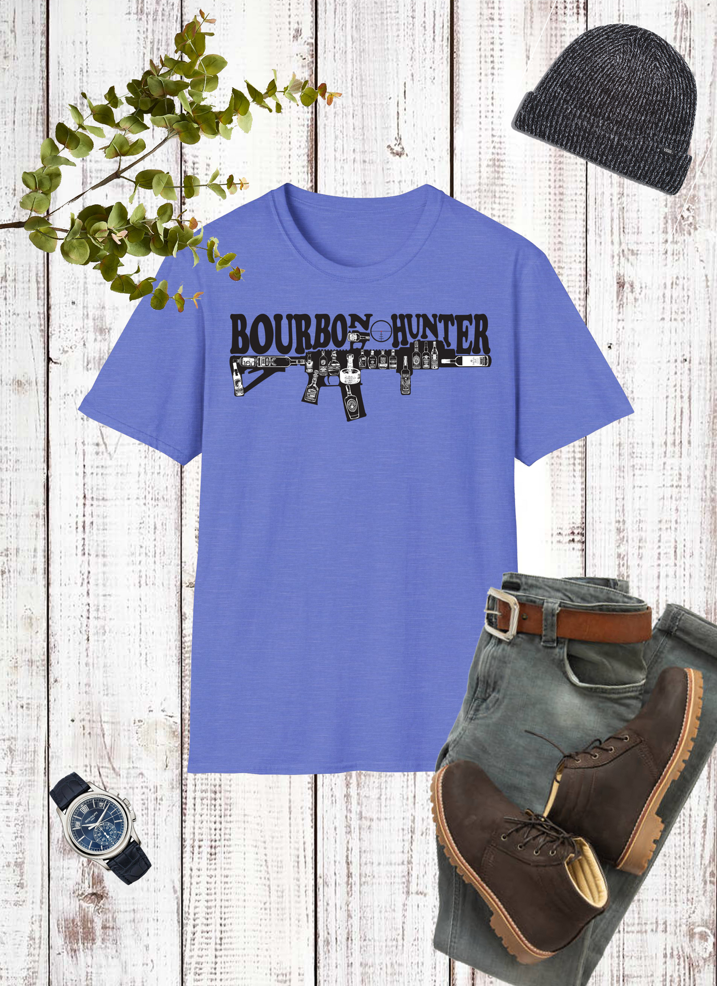 Bourbon Hunter shirt Whiskey Lover Bourbon AR Drinking shirt gift for Bourbon Collector Dad gift Whiskey fan Allocated Bourbon Gun Shirt
